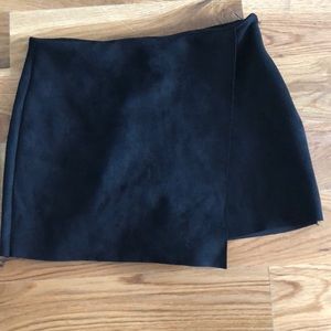 Faux suede mini Zara Skort